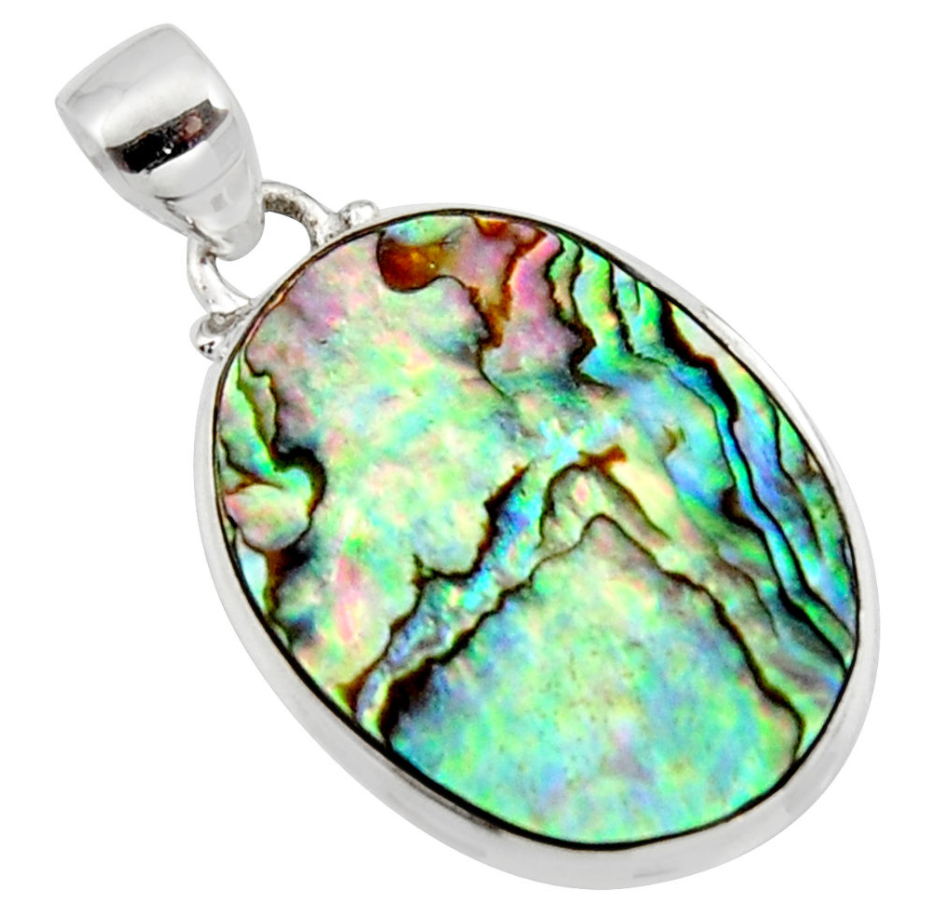 Collier et pendentif "Douceur des Mers" en Abalone et Argent 925 - Karma Yoga Shop